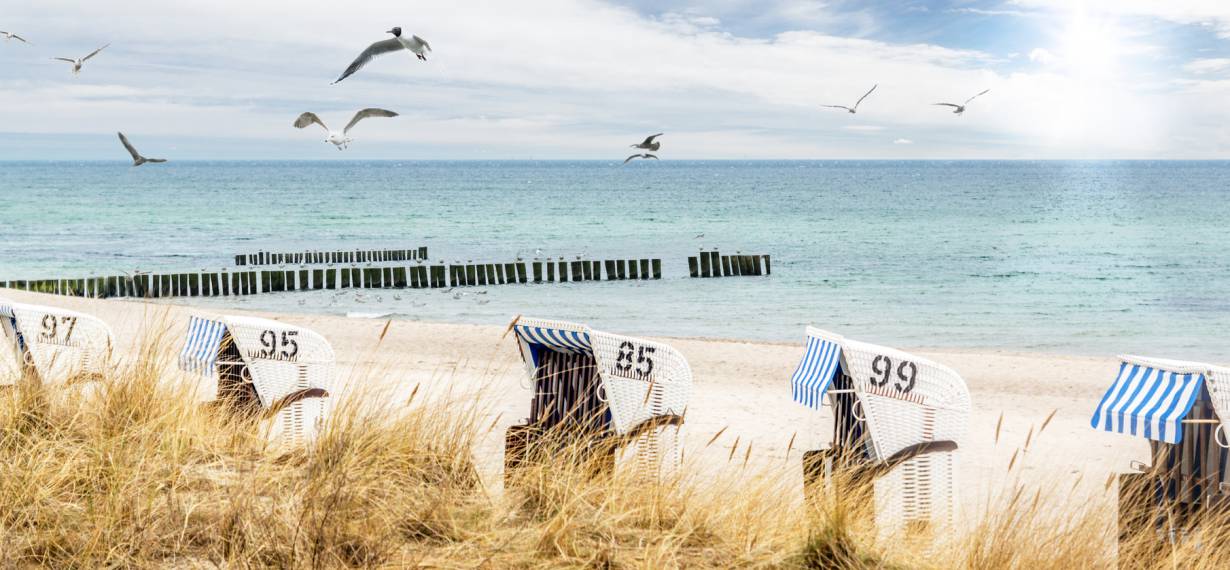 Dream vacation at the Baltic Sea: white sand beaches as far as the eye can see ... Find yout holiday at the Baltic Sea!